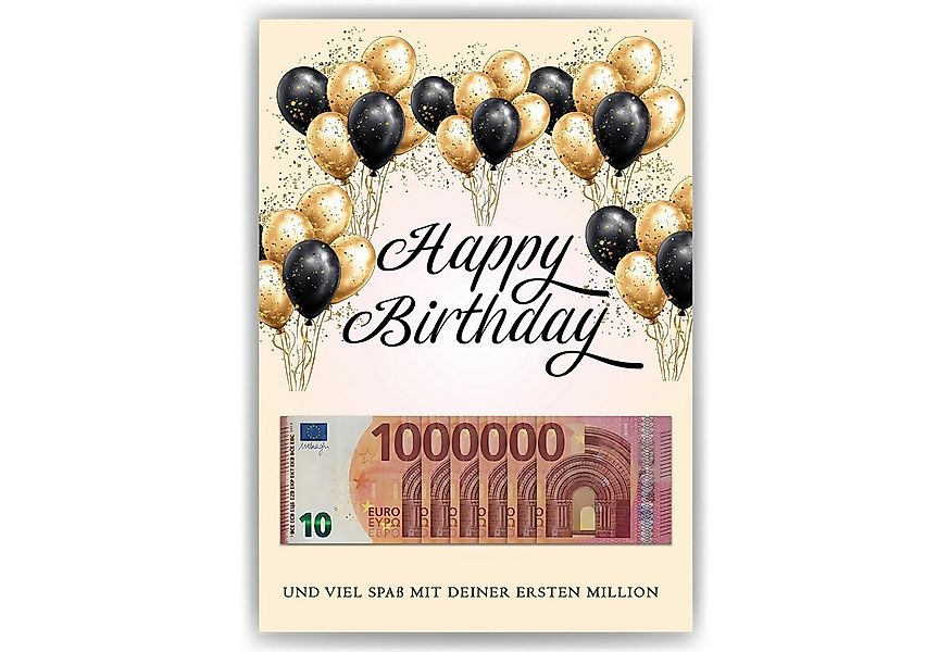 Tigerlino Poster Geburtstag Geldgeschenk erste Million Geschenk Geld lustig günstig online kaufen
