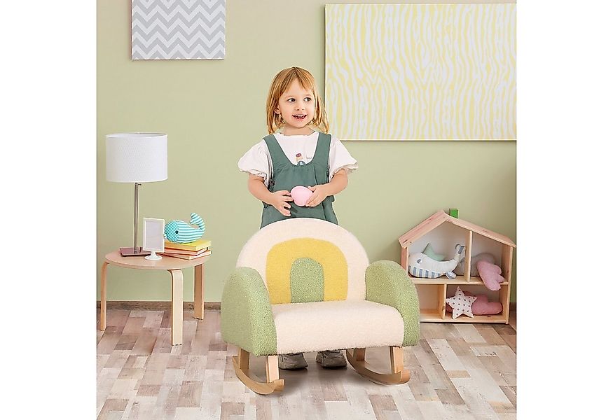 HOMCOM Kindersessel Schaukelstuhl für Kleinkinder Niedliches Design, Schaff günstig online kaufen