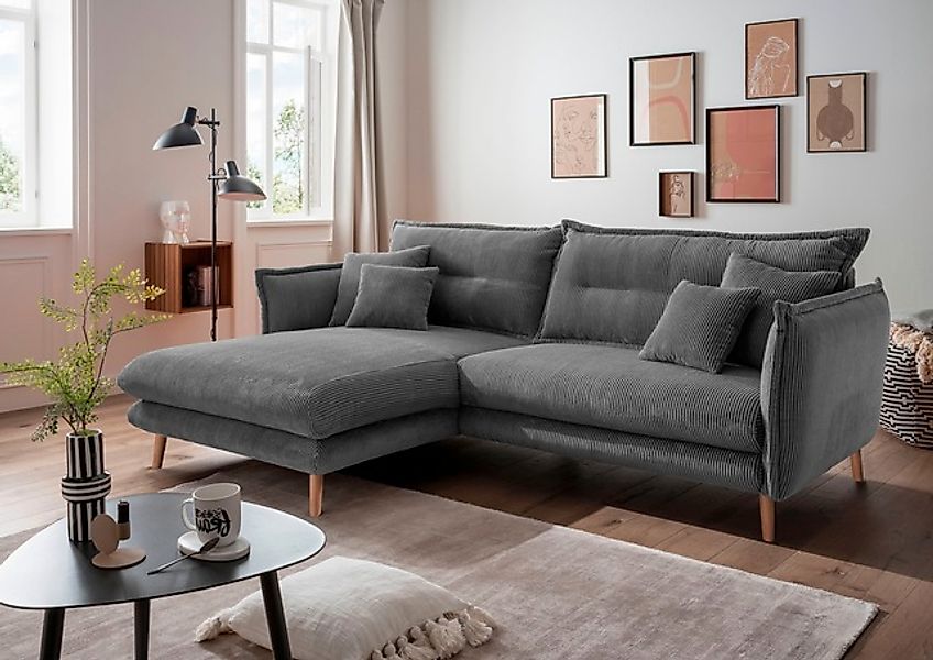 INOSIGN Ecksofa »Lazio modern und bequem, schmale Armlehnen, tolle Detailve günstig online kaufen