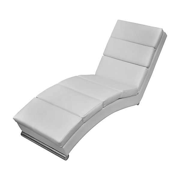 vidaXL Chaiselongue Chaiselongue Weiß Kunstleder, 1 günstig online kaufen