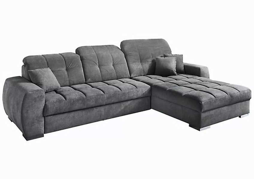 Iwaniccy Sofa MAJA, Silbergrau, Mikrofaserbezug, mit Bettkasten und Schlaff günstig online kaufen