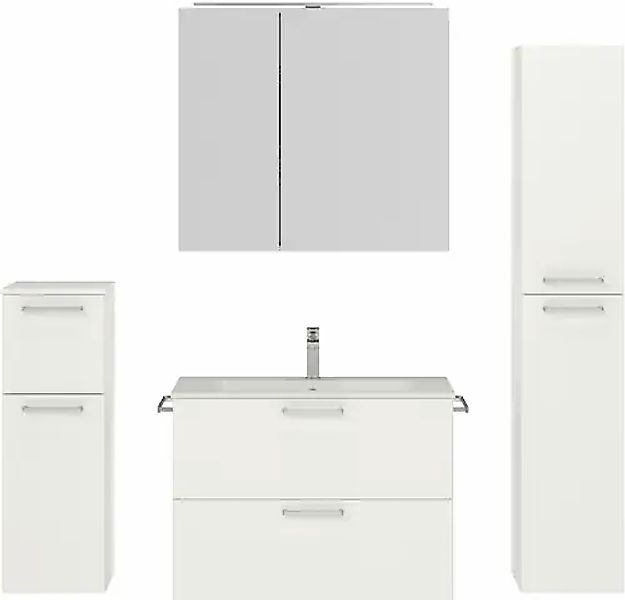 nobilia® Badmöbel-Set »Tolvina« vormontiert, mit Soft-Close, 4 Stk. tlg. günstig online kaufen