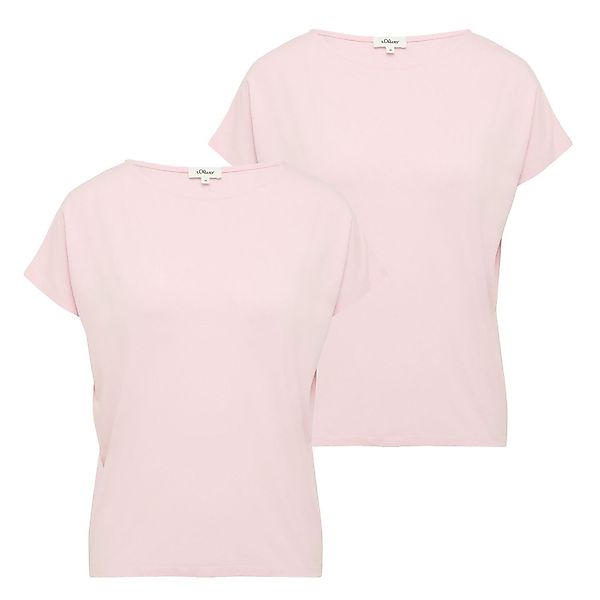 s.Oliver T-Shirt (Set) Fließendes Jersey-Shirt, überschnittene günstig online kaufen