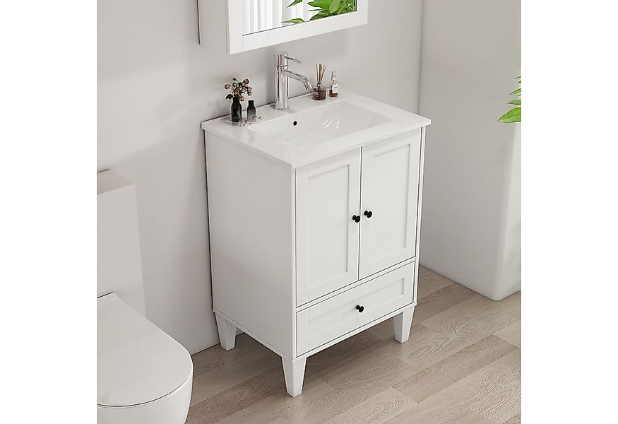 welltime Waschtisch Amsterdam, Badmöbel inkl. Keramikwaschbecken, in versch günstig online kaufen