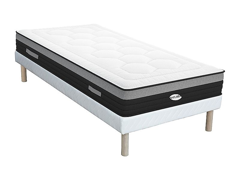 Visco-Taschenfederkernmatratze-Lattenrost-Set - 90 x 200 cm - Hybridmatratz günstig online kaufen