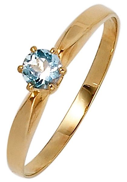 JOBO Fingerring, 585 Gold mit Aquamarin günstig online kaufen