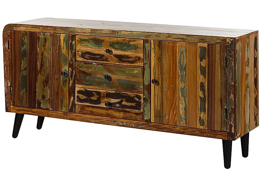 Massivmoebel24 Sideboard (Massivholz), Sideboard Altholz 180x45x86 günstig online kaufen