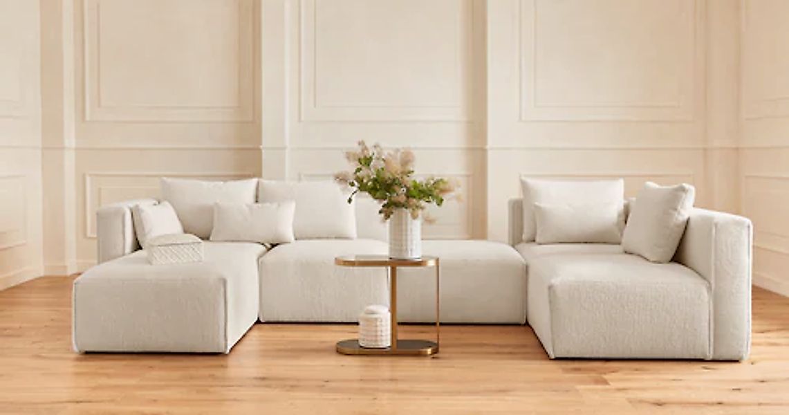 Home affaire Wohnlandschaft »Comfine U-Form«, zusammengesetzt aus Modulen, günstig online kaufen