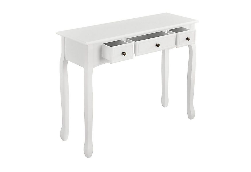 en.casa Konsolentisch, »Hirschhorn« im Landhausstil 100x35x78cm Weiß günstig online kaufen