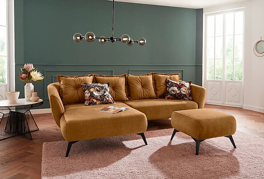 Home affaire Ecksofa "Baggio romantische Polsterecke, bequem, Breite 277 cm günstig online kaufen