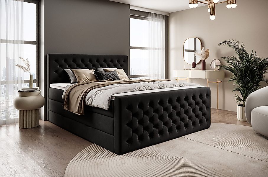 wonello Boxspringbett Victoria, mit Bettkasten, Matratzen günstig online kaufen