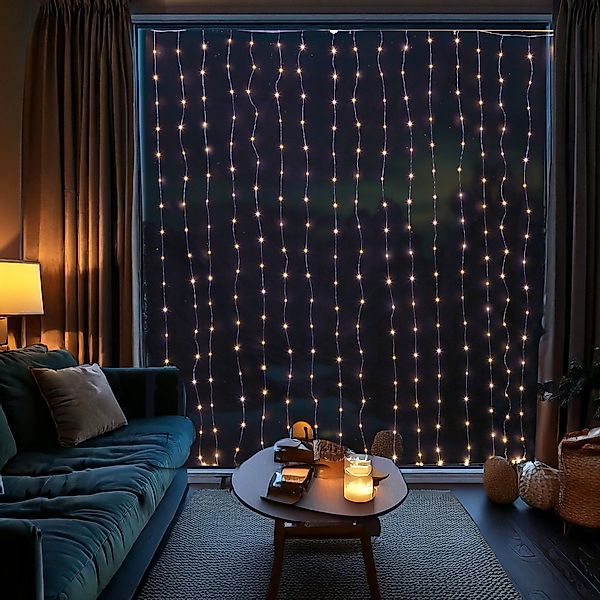 MARELIDA LED-Lichtervorhang Draht Weihnachtsdeko für Fenster günstig online kaufen