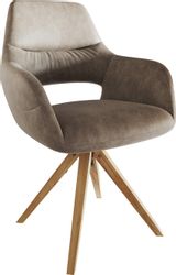 DELIFE Polsterstuhl Yago-Flex, mit Armlehnen Holzgestell günstig online kaufen