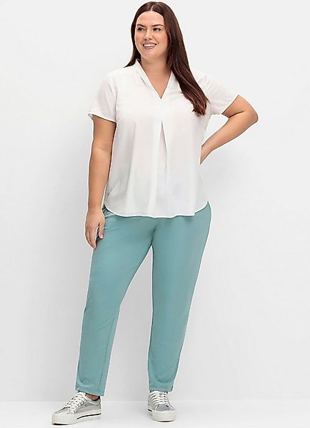 Sieh an! Jerseyhose Hose komfortabel mit Rundum-Dehnbund und Bindeband günstig online kaufen