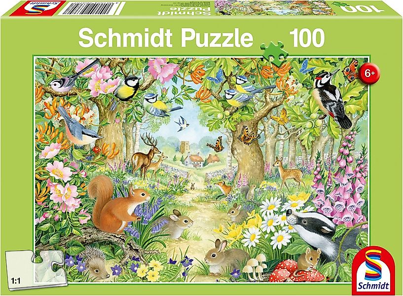 Schmidt Spiele Puzzle Tiere im Wald, 100 Puzzleteile günstig online kaufen