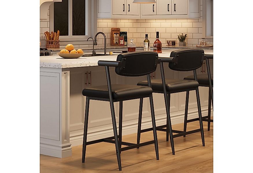 GarveeMore Barhocker Bar Hocker Set von 2 mit Armen mit Fußlehne für Küchen günstig online kaufen