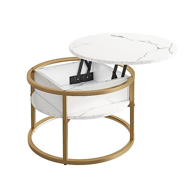 Vicco Couchtisch Marlo, Weiß/Gold, 57 x 57 cm (1-St) günstig online kaufen