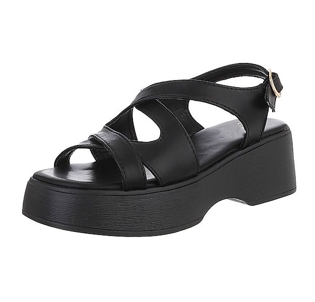Ital-Design Bequeme Sandalen mit Absatz für Damen im trendigen Design Plate günstig online kaufen