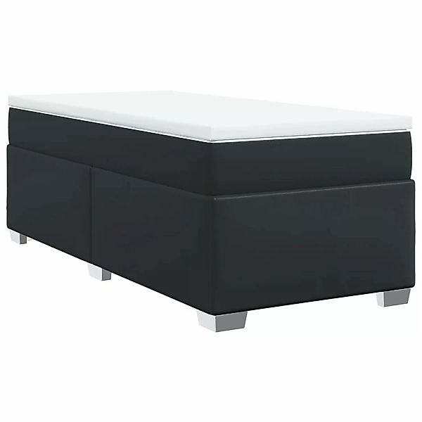 vidaXL Boxspringbett mit Matratze Schwarz 80x200 cm Kunstleder2100073 günstig online kaufen