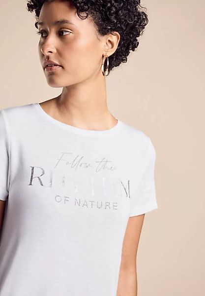 STREET ONE Rundhalsshirt "RHYTHM", mit Schriftzug günstig online kaufen