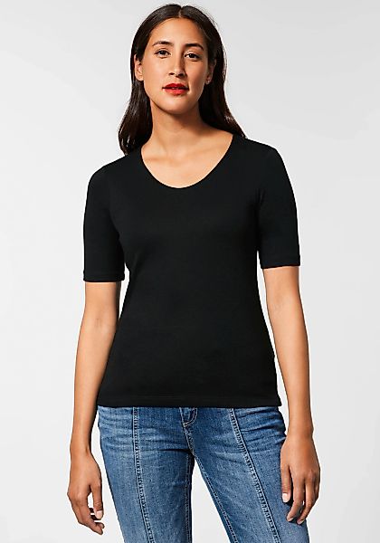 STREET ONE T-Shirt "Style Palmira", im Basic-Style günstig online kaufen