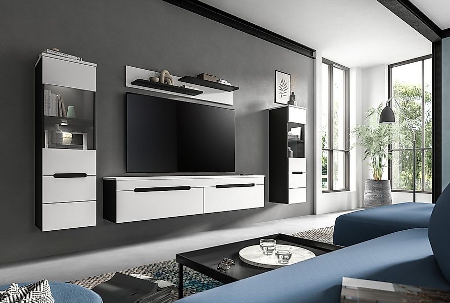 INOSIGN Wohnwand REHAT, TOPSELLER!, 4-teilig, inkl. Beleuchtung, stehend od günstig online kaufen