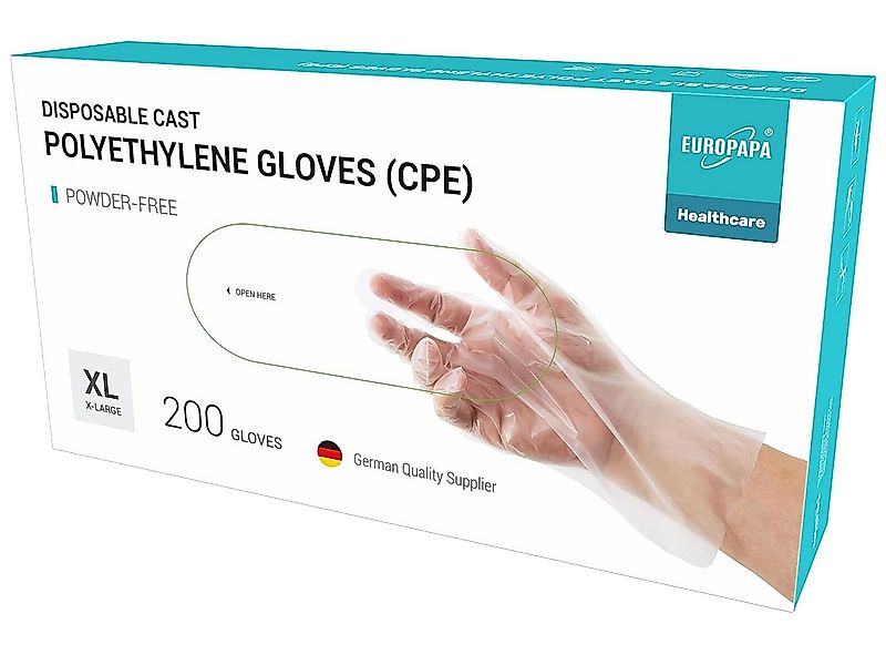 EUROPAPA Einweghandschuhe 100, 200, 300 Vorteilspack CPE transparenz Einweg günstig online kaufen