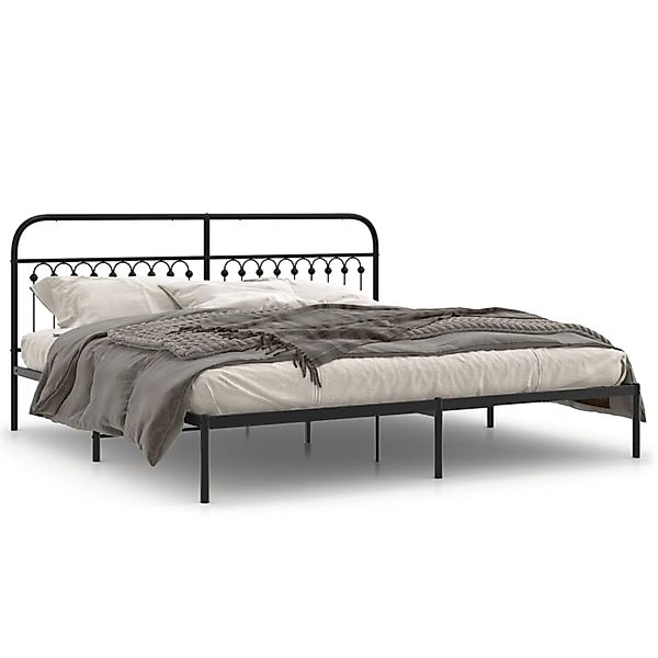 vidaXL Bettgestell mit Kopfteil Metall Schwarz 193x203 cm Modell 102104982 günstig online kaufen