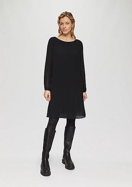 s.Oliver Minikleid Kleid Plissiertes Chiffonkleid günstig online kaufen