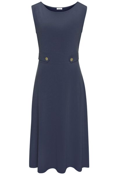 LASCANA Midikleid mit dekorativen Riegeln und goldenen Zierknöpfen, bügelfr günstig online kaufen