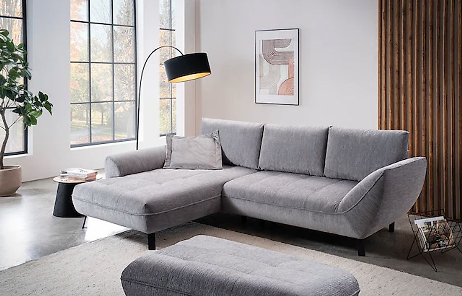 exxpo - sofa fashion Ecksofa »Bellinii, Materialmix, Strukturbezug und pfle günstig online kaufen