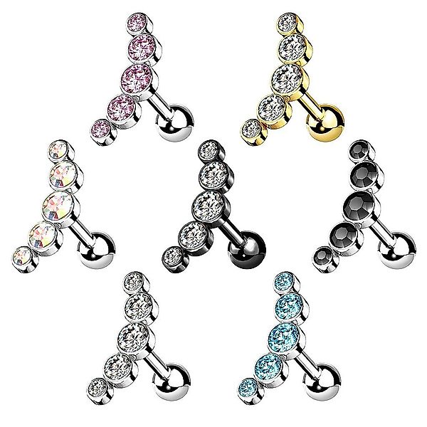 Taffstyle Piercing-Set Ohrpiercing Helix Knorpel Tragus Piercing Schmuck Kr günstig online kaufen
