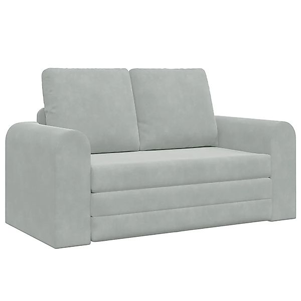vidaXL Klappsofa Bett Hellgrau 148 x 71 x 83 cm Samt 42030509 günstig online kaufen