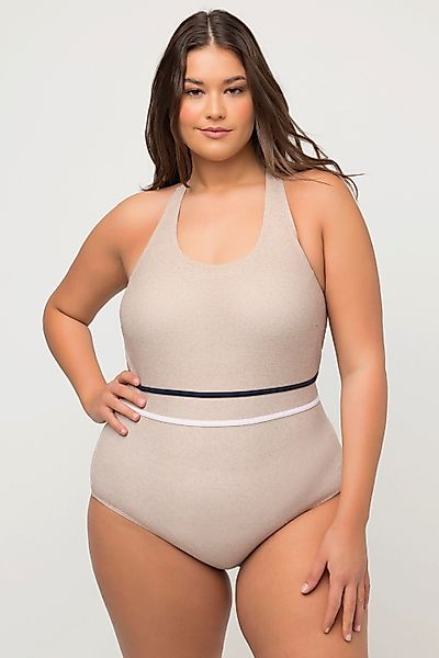 Ulla Popken Badeanzug Badeanzug Juteoptik Softcups günstig online kaufen