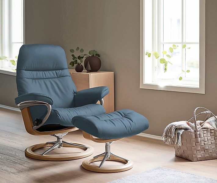 Stressless Relaxsessel "Sunrise" mit Signature Base, Größe M, Gestell Eiche günstig online kaufen
