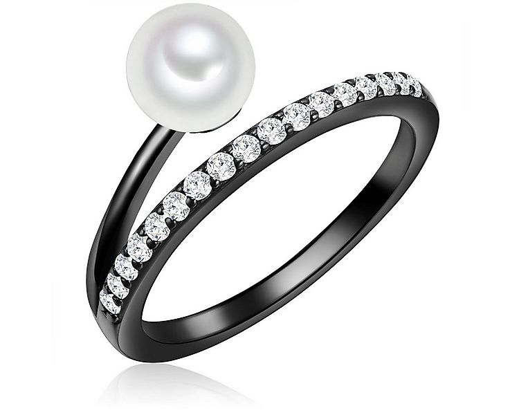 Valero Pearls Silberring schwarz, aus Sterling Silber günstig online kaufen