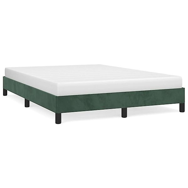 Vidaxl Bettgestell Dunkelgrün 140x190 Cm Samt günstig online kaufen
