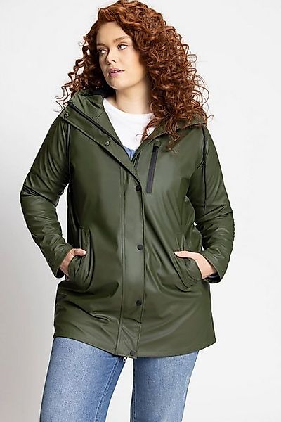 Ulla Popken Funktionsjacke HYPRAR Regenjacke wasserdicht Schwarzfutter Kapu günstig online kaufen