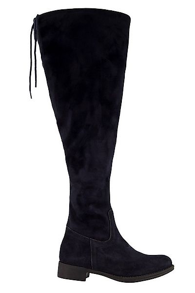 Ulla Popken Overknee-Stiefel Bindeband Reißverschluss Weite H Stiefel günstig online kaufen