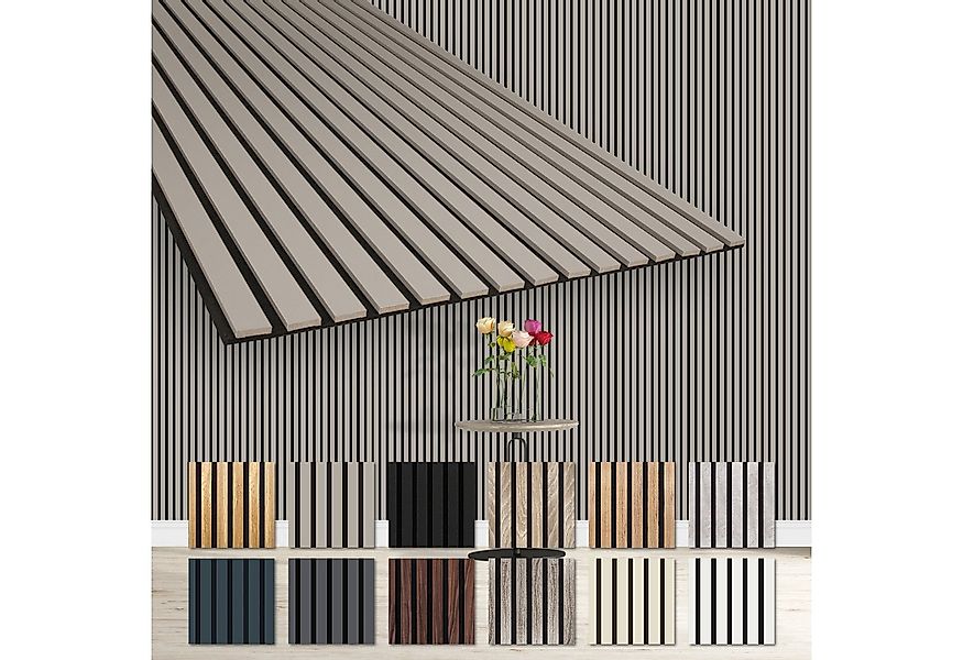 Hexim Wanddekoobjekt AP02 (Akustikpaneele 6 Stück 278x60cm Holz Comfort - f günstig online kaufen