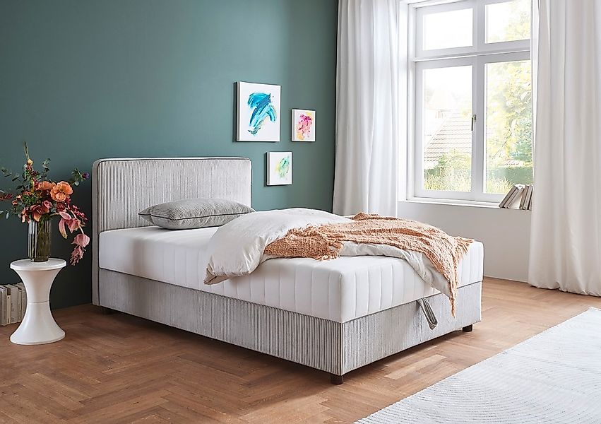 ATLANTIC home collection Bett "Corinna", Boxbett inkl. Stauraum, Cord, erhä günstig online kaufen