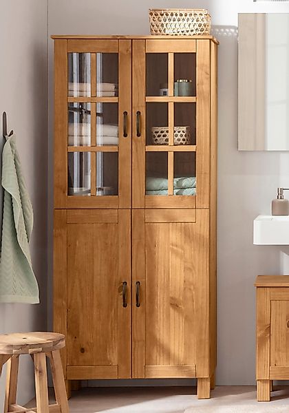 Home affaire Hochschrank "Rodby", FSC-zertifiziertes Massivholz, Breite 75c günstig online kaufen