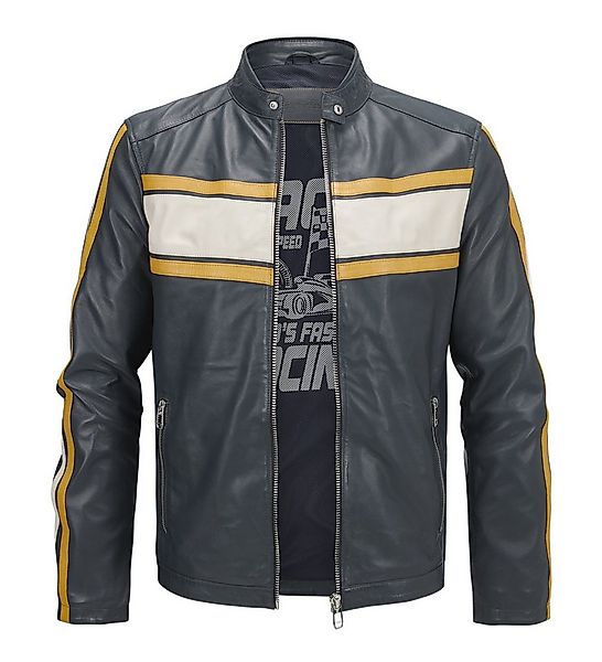 Milestone Lederjacke MSLambert Racing Jacke im Retro Design aus Lammleder günstig online kaufen