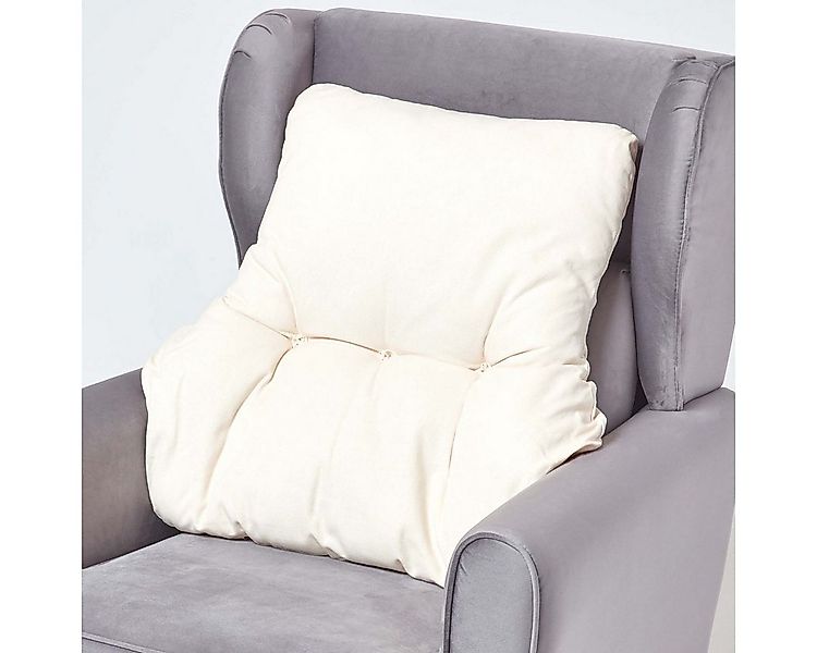 Homescapes Sitzkissen Rückenkissen creme – Rückenstützkissen 68 x 58 cm mit günstig online kaufen