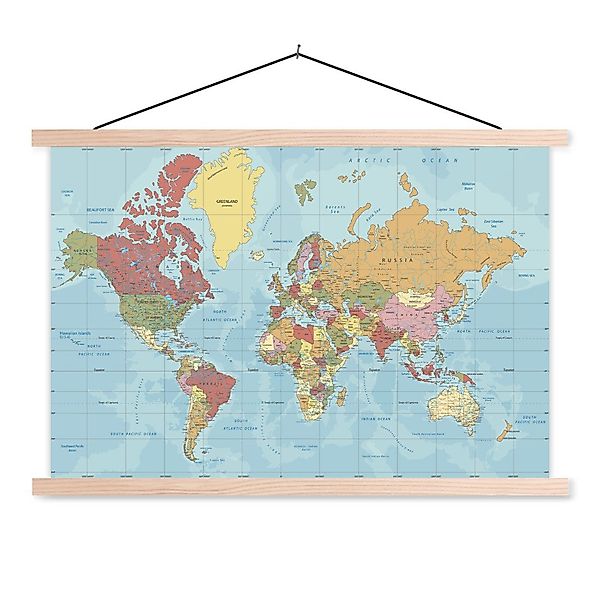 MuchoWow Poster Karte - Welt - günstig online kaufen