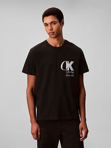 Calvin Klein T-Shirt "SS 20S EU CK OVERLAP GRAPHIC TEE", Mit Rundhalsaussch günstig online kaufen