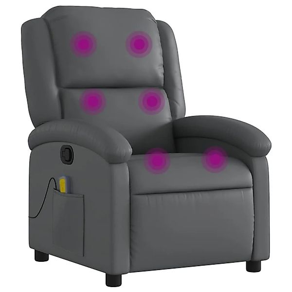 vidaXL Massagesessel Relaxsessel Grau Kunstleder 3205449 günstig online kaufen