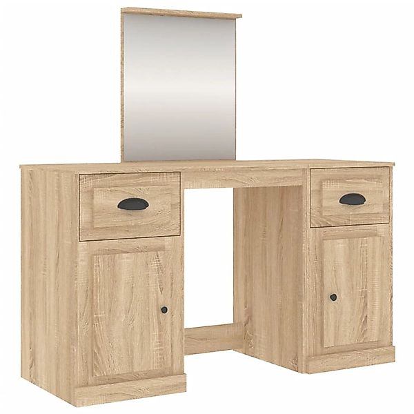 vidaXL Schminktisch mit Spiegel Sonoma-Eiche 130x50x132,5 cm günstig online kaufen