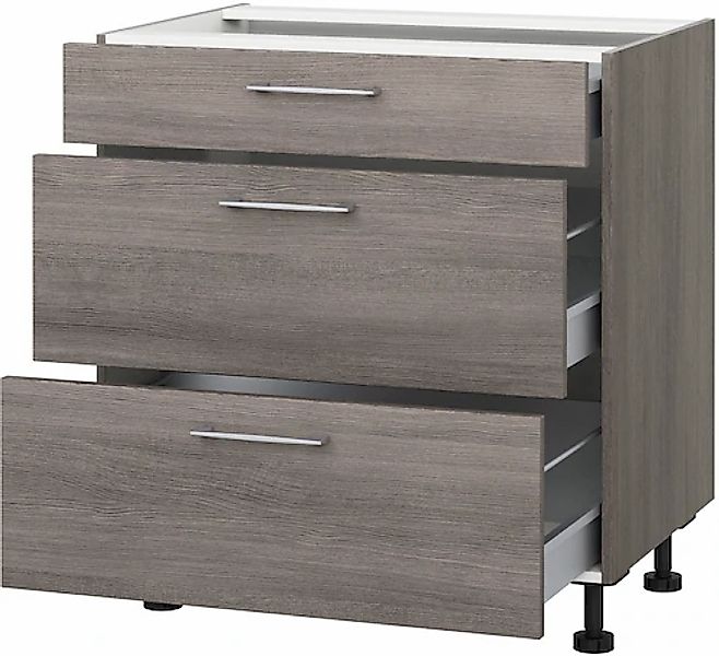 KOCHSTATION Kochfeldumbauschrank »KS-Trea U2AS90-H« mit drei Schubkästen, B günstig online kaufen