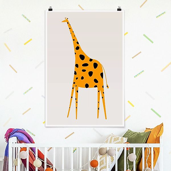 Poster Tiere Gelbe Giraffe günstig online kaufen